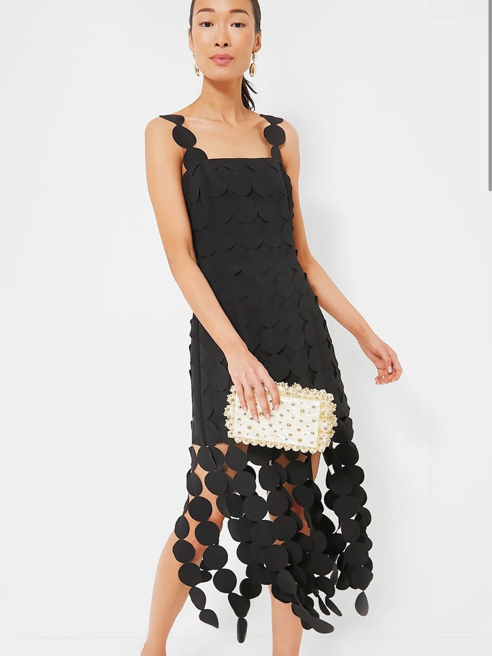 Hyacinth House Black Multi Circle Mercedes Midi Dress